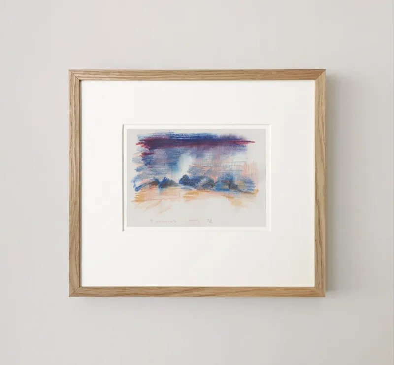 John Olsen: Island (rødblå himmel), 1992